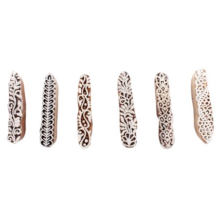 Set of 6 Piece New Mix Wooden Printing Block